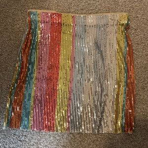 dollskill sequin skirt